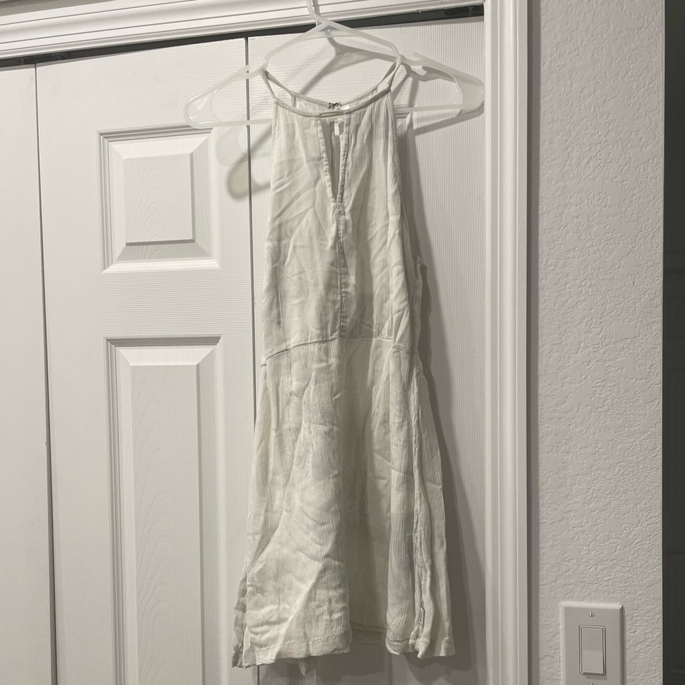 Sundress with faint blue flower print
